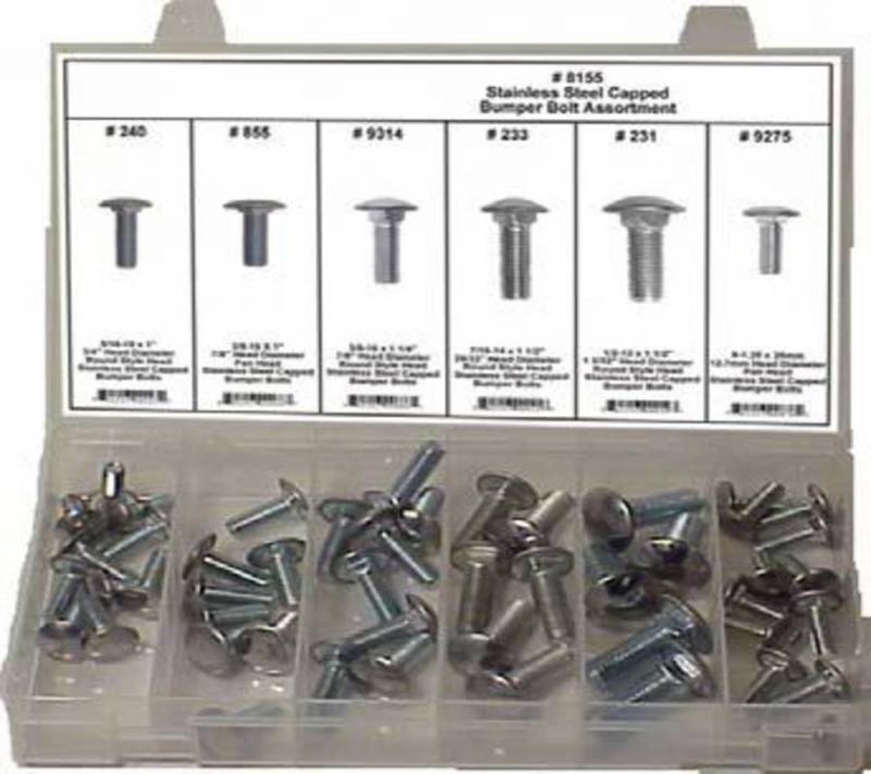 DISCO Stainless Steel Capped Bumper Bolt Assortment 30 pieces 8155