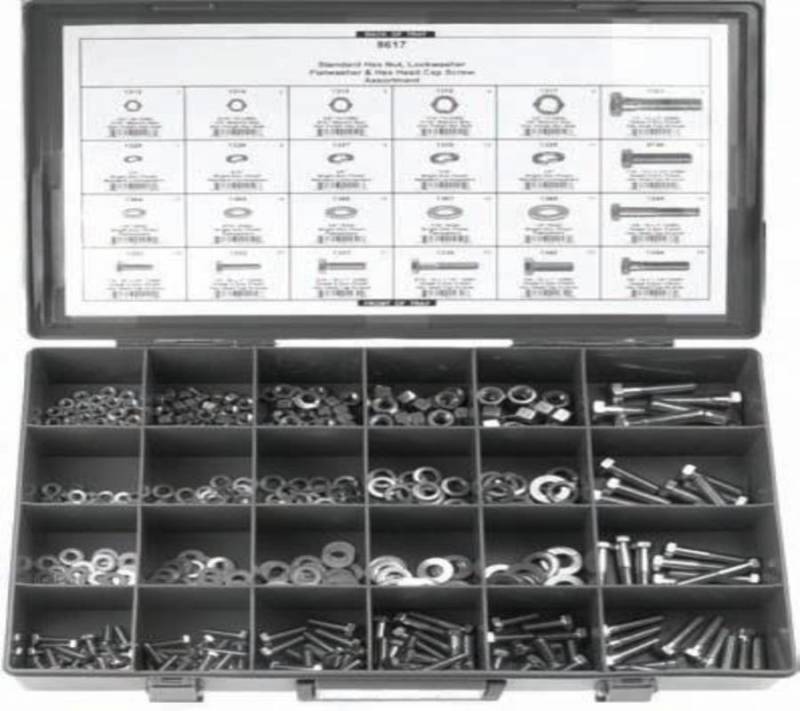 DISCO Universal Grade 5 Nut Bolt Assortment 612 pieces 8617