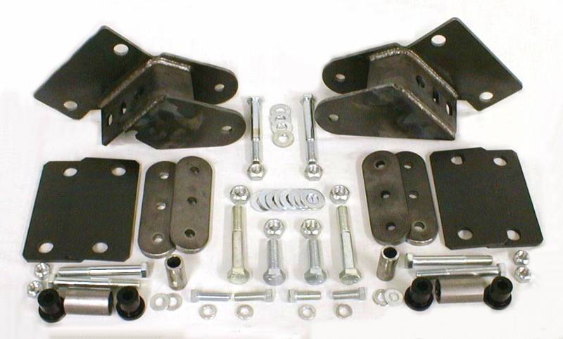 MORE 1976-1986 Jeep CJ Shackle Reversal System with 2.5" YJ Springs 7686-2NP