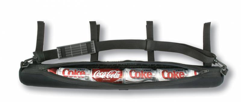 VDP Six 6 Can Tube Cooler Storage Pouch With Velcro Straps and Shoulder strap Neoprene Black 5078115