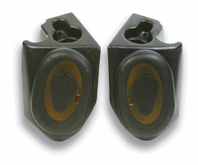 VDP 1976-1995 Jeep Wrangler CJ YJ Sound Wedge With Speakers Black 53301