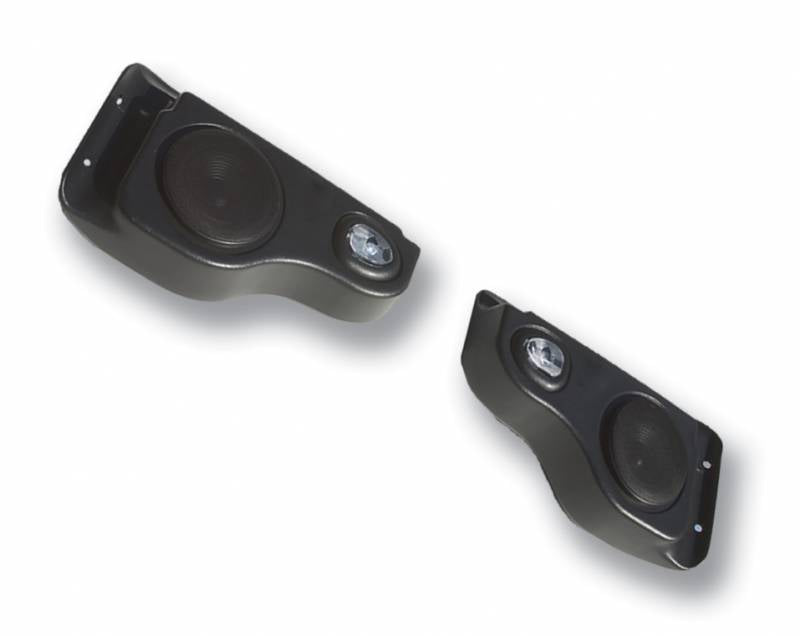 VDP 2003-2006 Jeep Wrangler Overhead Sound Wedges W Dome Lights Black Plastic 793501