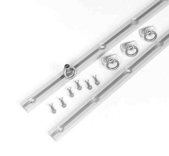 Hi-Lift 68 Slide-N-Lock: Tie Down System for truck beds- black BXR-68B
