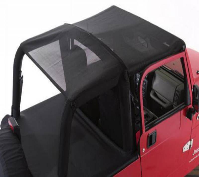 Rampage 1992-1995 Jeep Wrangler Combo Bikini Brief And Island Topper Black Mesh 94101