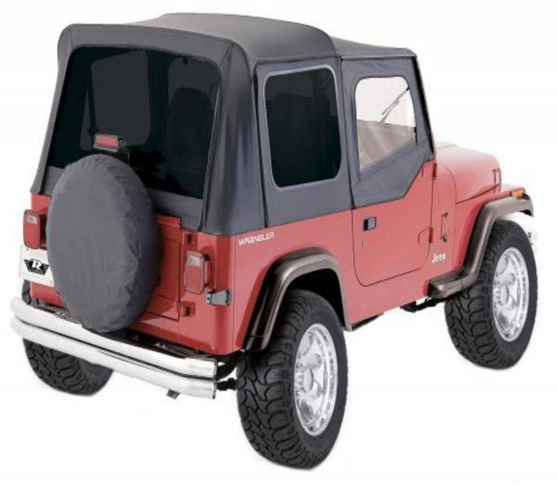 Rampage 1987-1995 Jeep Wrangler YJ Soft Top OE Replacement With Door Skins Tinted Windows 99415