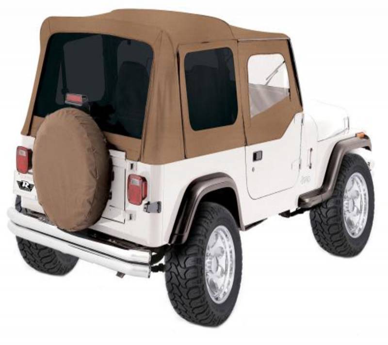 Rampage 1987-1995 Jeep Wrangler Soft Top OE Replacement With Door Skins Tinted Windows 99417