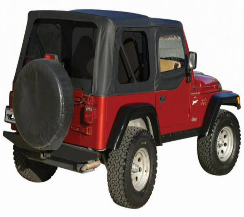 Rampage 1997-2006 Jeep TJ Wrangler Soft Top OE Replacement W Door Skins Tinted Windows 99515