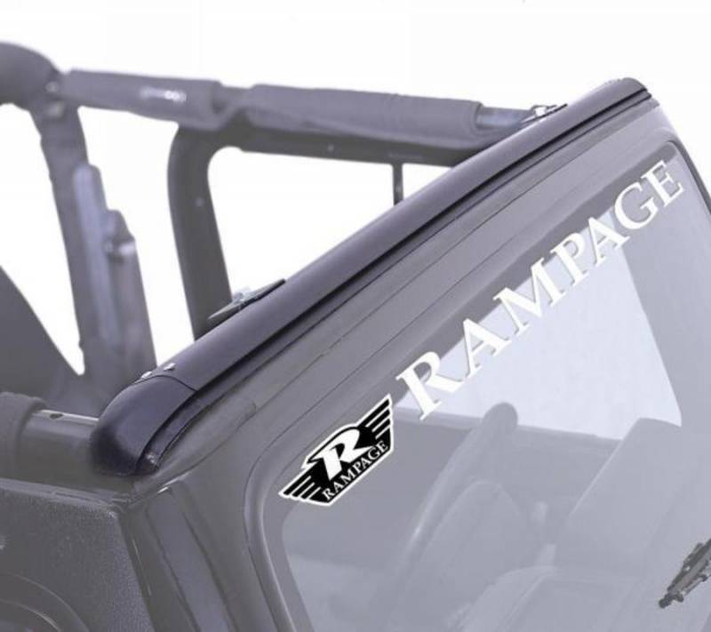 Rampage 1976-1995 Jeep CJ Wrangler Windshield Channel Black 901001