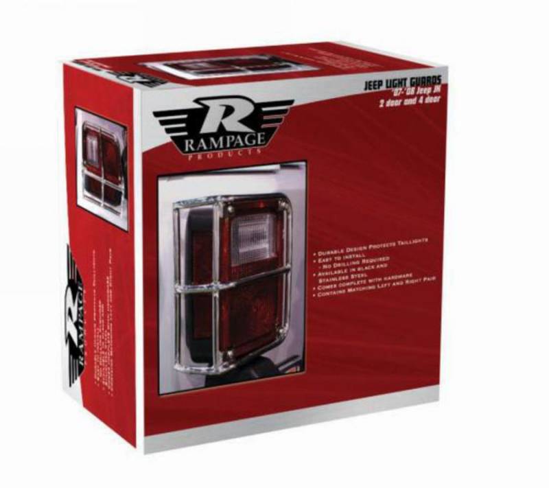 Rampage Taillight Guards Jeep JK Black 88660