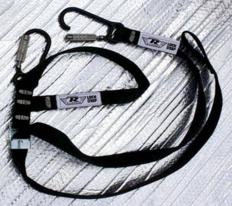 Rampage Tie Down Strap with locking Carabiners and steel cable 7701