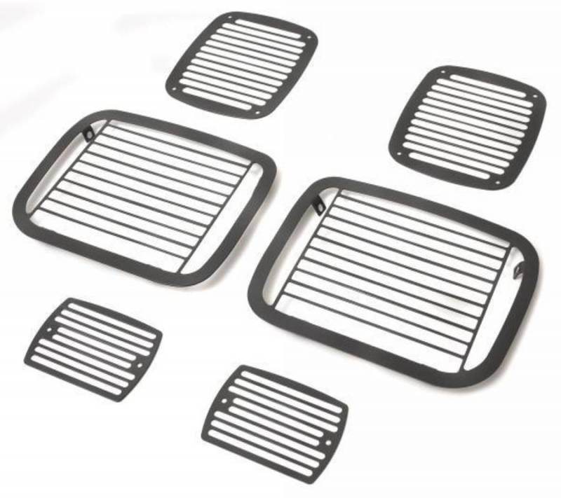 Rampage 1997-2006 Jeep Wrangler Jeep Stone Guard Set  Black Finish 7627