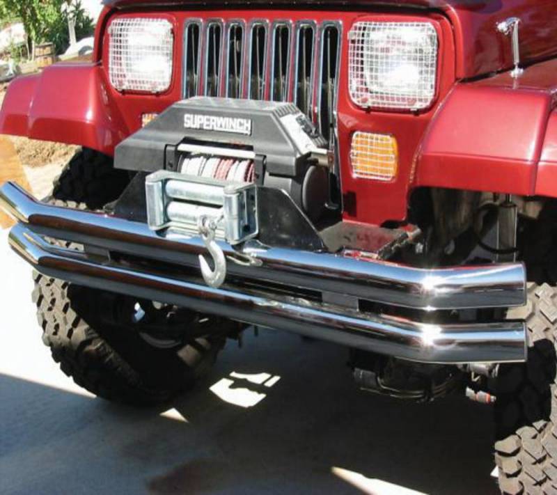 Rampage 1976-2006 Jeep Wrangler CJ Bumper Double Front or Rear Without Hoop Black 7649