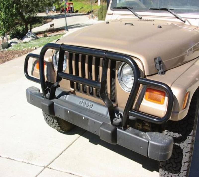 Rampage 1987-2006 Jeep Wrangle Front Euro Grille Guard Black 7659