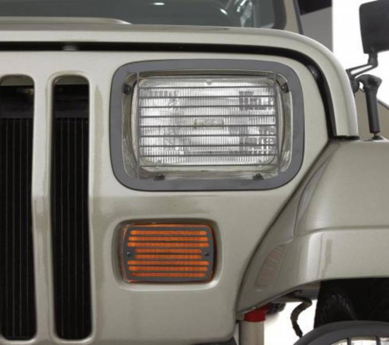 Rampage 1997-2006 Jeep Wrangler Stone guard Set Billet Polished Fin 7427