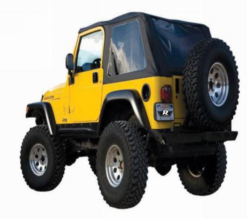Rampage 1997-2006 Jeep TJ Wrangler Frameless Soft Top w/Tinted Windows Black 109535