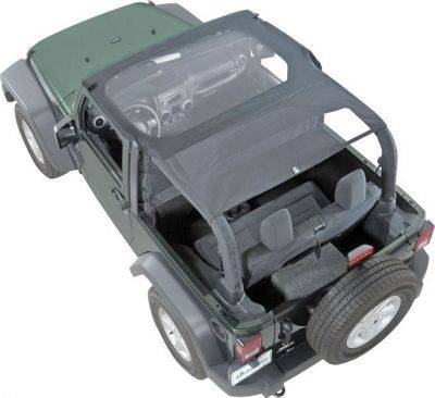 VDP 2010-2017 Jeep JK Wrangler KoolBreez Sun Screen FULL Brief Top 2 Door Black Mesh 50713F