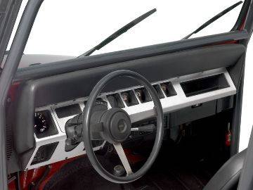 Warrior  1987-1996 jeep YJ Wrangler Dash Board Overlay Polished Aluminum 90424PA