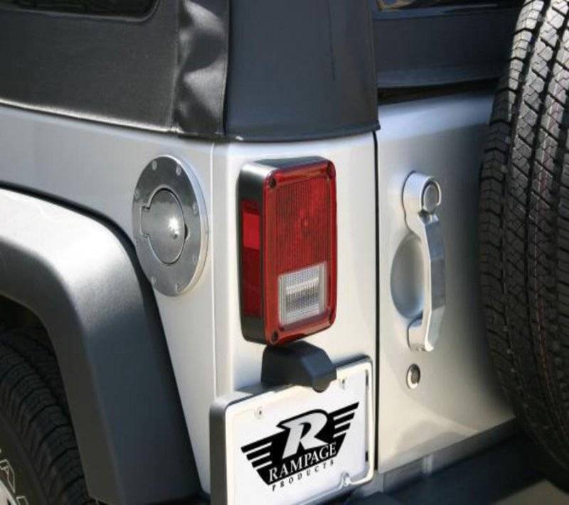 Rampage Jeep JK Billet Style Gas Cover Locking Polished 85001