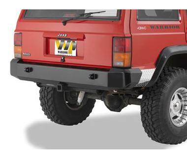 Warrior 1984-1996 Jeep XJ Cherokee  Crawler Rear Bumper with D Ring Brackets Black powder coat 563