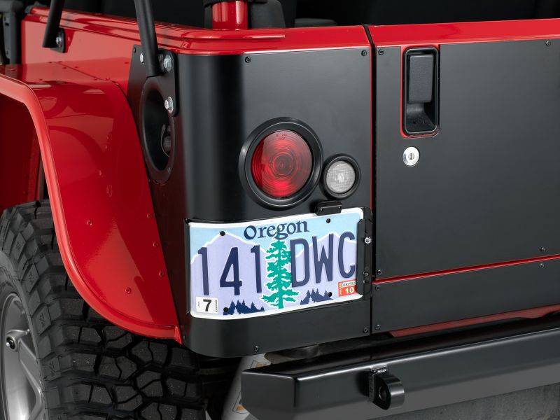 Warrior 1987-1996  Jeep YJ Wrangler Rear Corners with Cotouts for LED Light Polished Aluminum 915APA