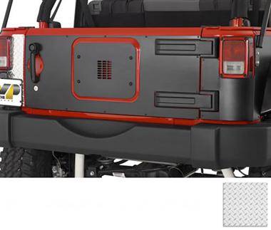 Warrior  2007-2012 Jeep JK Wrangler Rubicon Unlimited Tailgate Cover center Only Aluminum diamond plate 920D-2