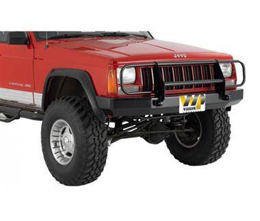 Warrior 1984-2001  Jeep XJ Cherokee Rock Crawler Front Bumper with Brush Guard and D Ring Mounts 56051