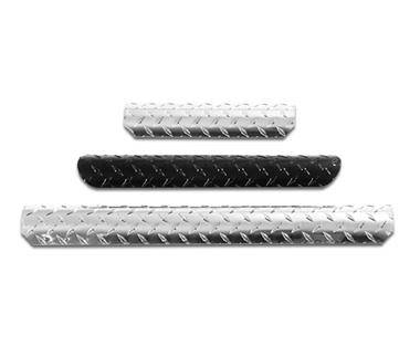 Warrior Universal Nerf Bar Step 18 inches Black powder coated diamond plate aluminum 718PC