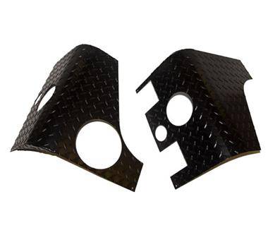 Warrior 2007-2012 Jeep JK Wrangler Rubicon Unlimited 4dr  Rear Corners with Cutouts for LED Lights Black powder coat 926APC
