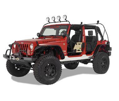 Warrior 1976-2006 Jeep CJ Wrangler  Rock Crawler Front Stubby Bumper with Brush Guard Steel 57058