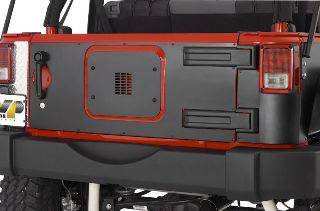 Warrior  2007-2013 Jeep JK Wrangler  Tailgate Covers W/O Center Outer Only Black Diamond Plate 920D-1PC