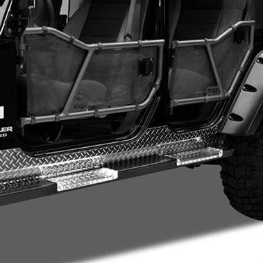 Warrior  2007-2012 Jeep JK Wrangler Rubicon Unlimited Rear Tube Door Mesh Cover Black 90777