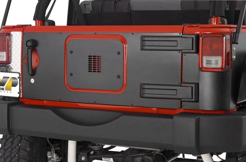 Warrior  2007-2012 Jeep JK Wrangler Tailgate Covers Center Only Polished Aluminum 920D-2PA