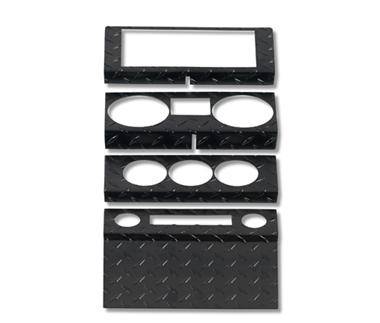 Warrior  2007-2008 Jeep JK Wrangler Rubicon 2dr Dash Overlay Power windows Black Diamond Plate 90401PC
