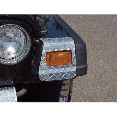 Warrior  1987-1995  Jeep YJ Wrangler Front Fender Rock Protectors Aluminum Diamond Plate 90802