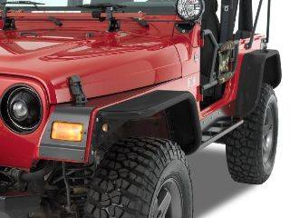 Warrior  2004-2006 Jeep LJ Wrangler Rubicon Unlimited  Front Fender Rock Protectors Black Diamond Plate 91802PC