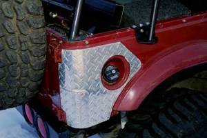 Warrior 1986-1992 Suzuki Samurai  Rear Corners For Hard Top Only Diamond plate 929