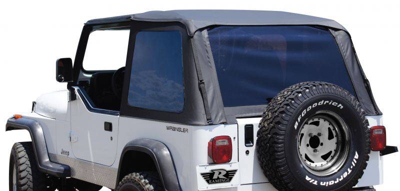 Rampage 1992-1995 Jeep YJ Wrangler Soft Top W/Tinted Windows Black Diamond 109435