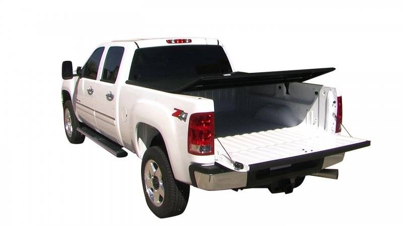 Tonno Pro 2004-2014 Nissan Titan Hard Fold Bed Cover also includes utlity track HF-450