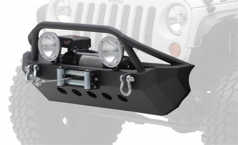 Smittybilt 2007-2018 Jeep Wrangler JK 2dr 4dr XRC Front Bumper with Winch Plate Black Textured 76806