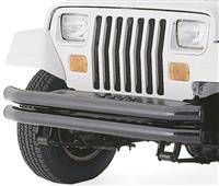 Rampage 1976-2006 Jeep Wrangler CJ Bumper Double Front or Rear Without Hoop Black 7649
