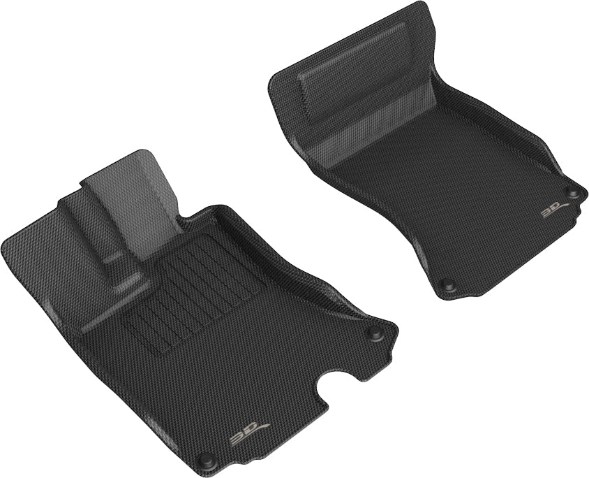 3D Maxpider 2021-2024 Ferrari Portofino M Custom Fit 1st Row Kagu Carbon Fiber Embossed Pattern Floor Mat Black L1FI00411509
