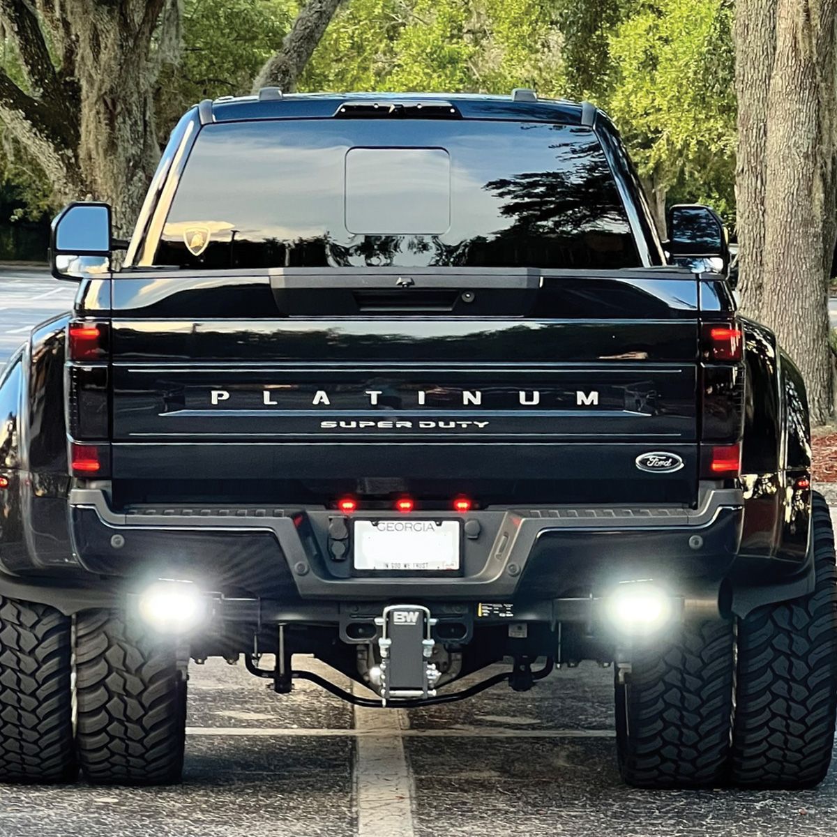 Race Sport 2017-2023 Ford F250 F350 F450 Super Duty Chrome Series Bolt On Hitch Bar Reverse Light Kit FHDHB17UPSL