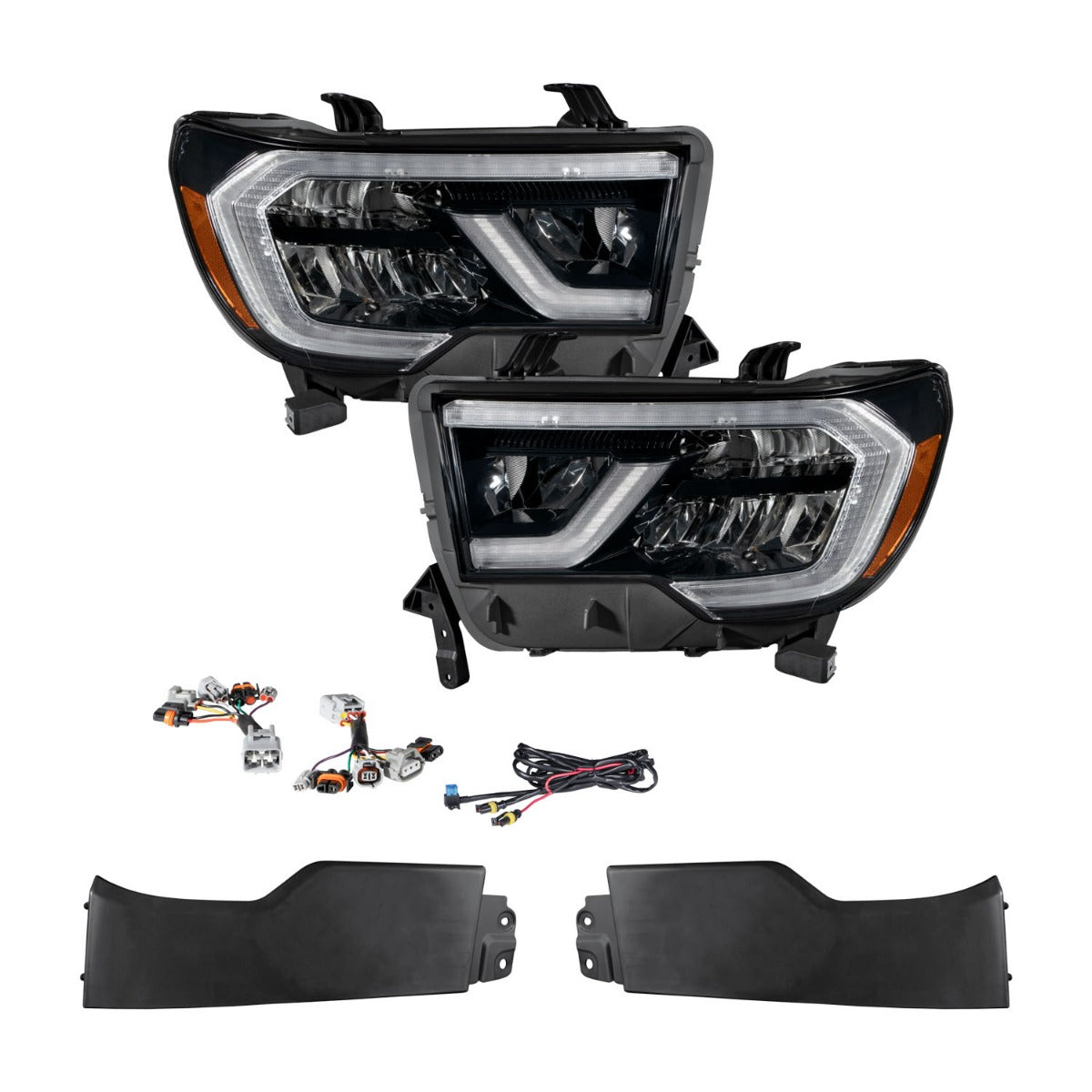 Form Lighting 2007-2013 Toyota Tundra 2008-2017 Toyota Sequoia LED Reflector Headlights Pair FL0010