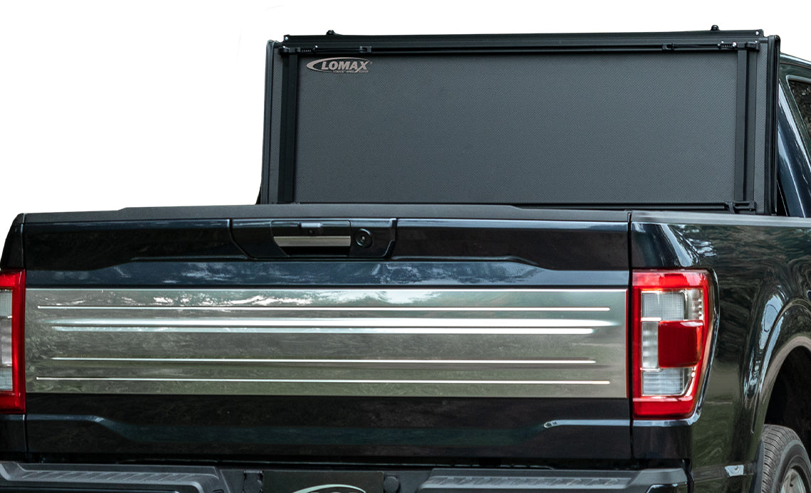 LOMAX 2017-2024 Ford F-250 F-350 6' 8" Box Carbon Fiber Split Stance Hard Tonneau Cover G5010049