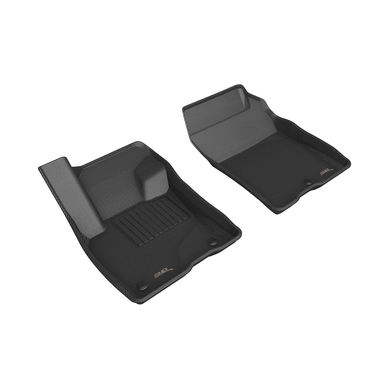 3D Maxpider 2022-2024 Ford Maverick Gasoline 1st Row Kagu Carbon Fiber Embossed Pattern Floor Mat Black L1FR14511509