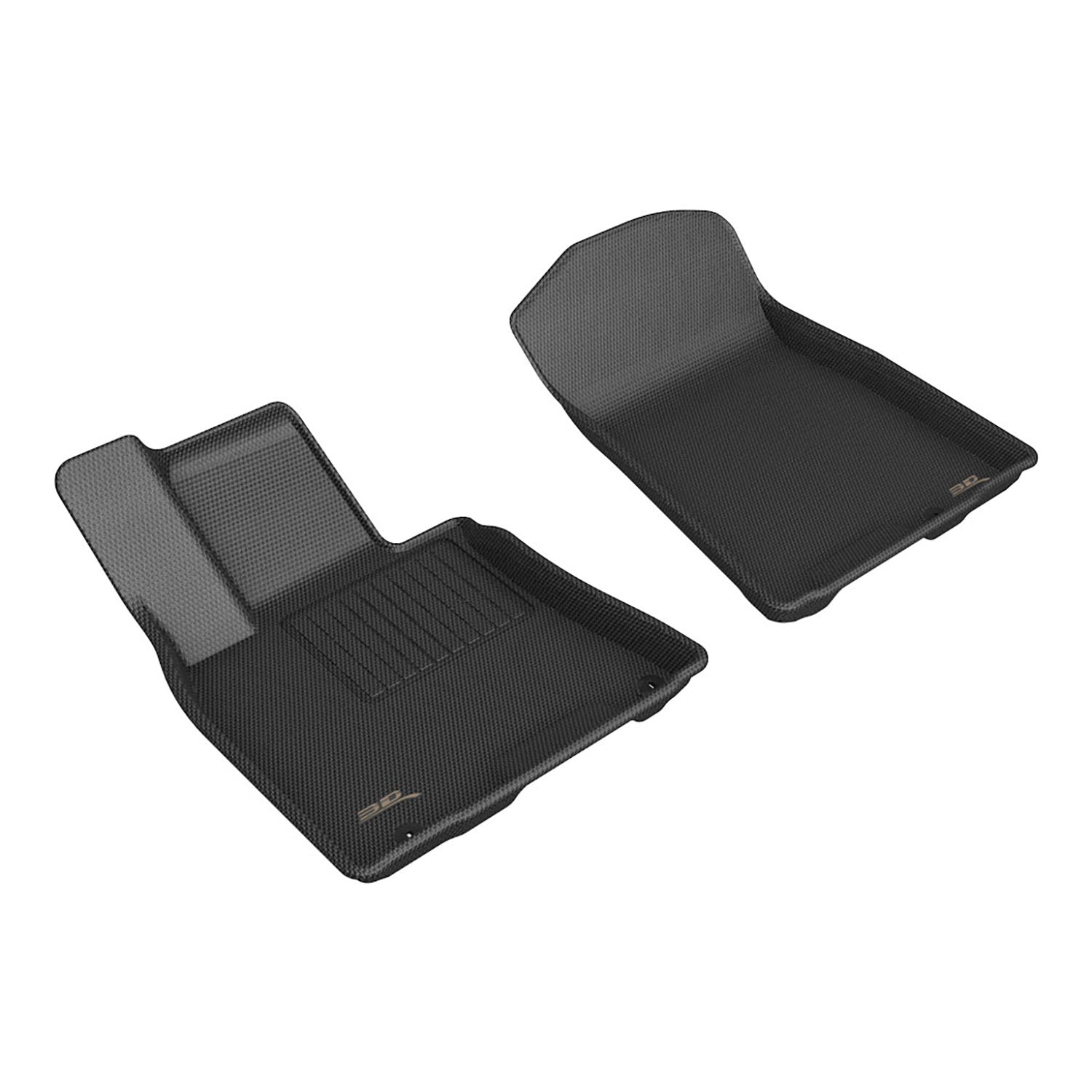 3D Maxpider 2022-2024 Genesis GV70 Kagu Black 1st Row Floor Liner L1GS01111509