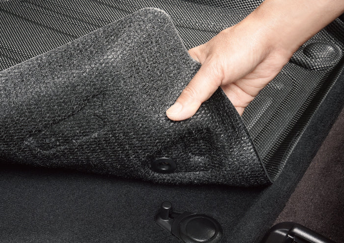 3D Maxpider 2018-2023 Audi Q5 SQ5 Q5 Phev 1st Row Hybrid Insert Custom Fit Kagu Floor Mat Carbon Fiber Embossed Pattern Black SLAD047
