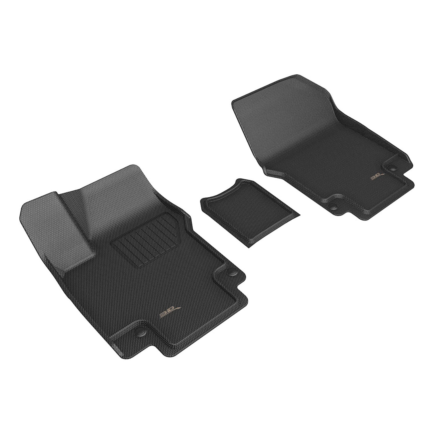 3D Maxpider 2022-2024 Hyundai Ioniq 5 Custom Fit Kagu Series Black 1st Row 2nd Row Set Floor Liner L1HY12711509