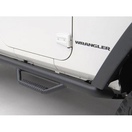 Smittybilt 2007-2018 Jeep Wrangler JK Wrangler Rubicon 2 Door Nerf Steps 2 Inch Main Tube 2 Step Black J1246