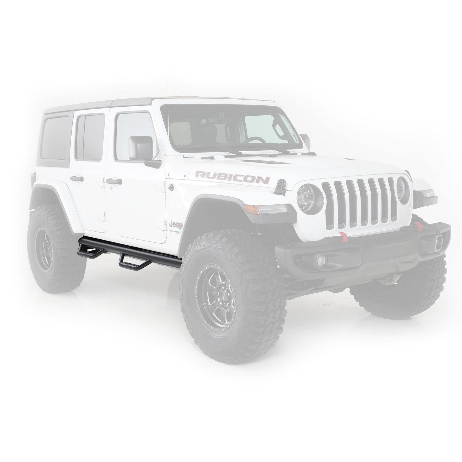Smittybilt 2018-2023 Jeep Wrangler JL 4 Door Wheel To Wheel Nerf Steps Black J1866